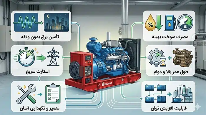 مزایای دیزل ژنراتور